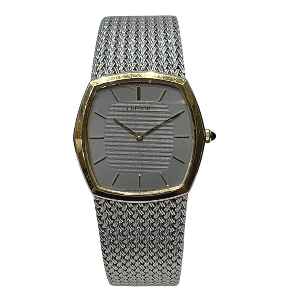 Seiko Credor wristwatch, total weight 50.5g, stainless steel, quartz movement...